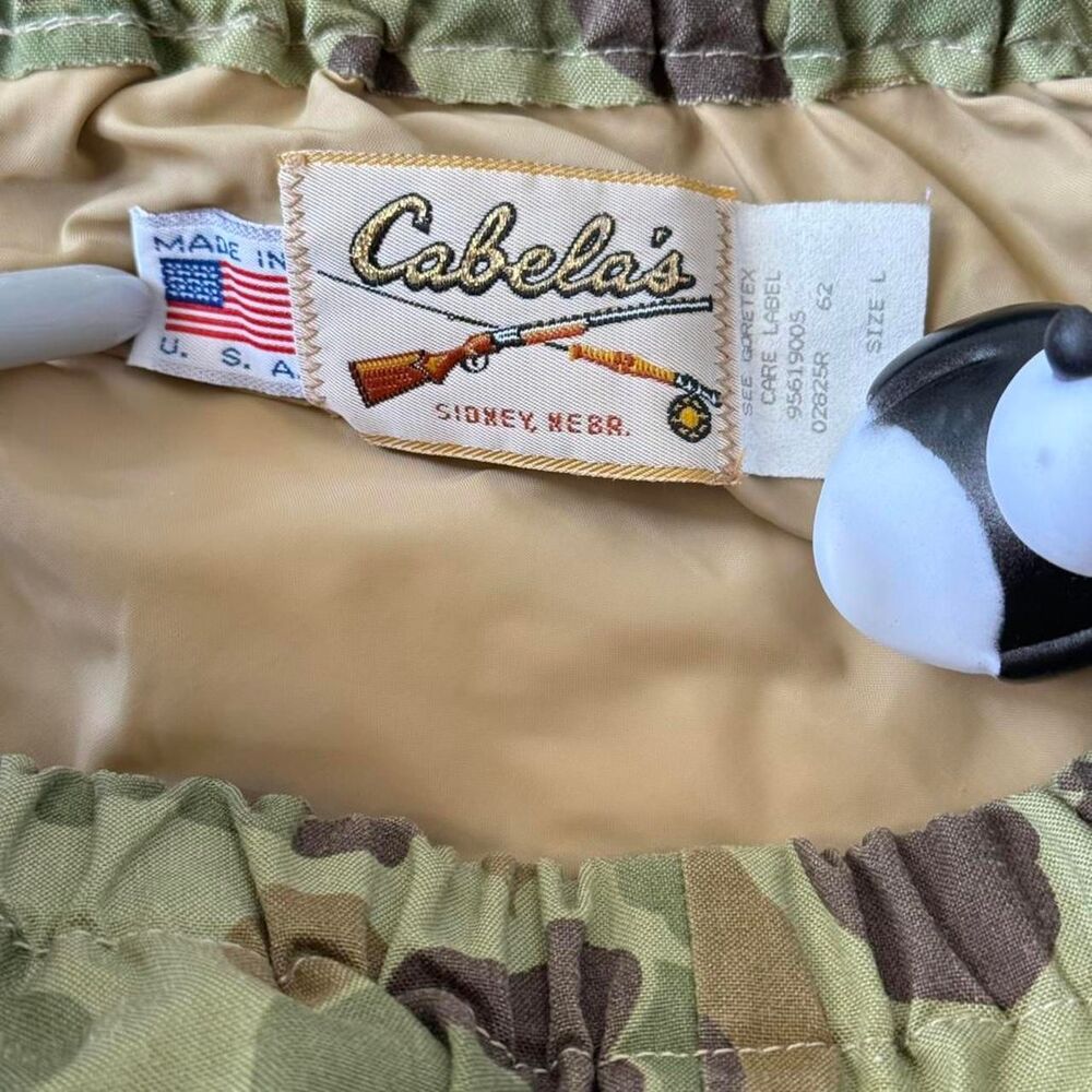 Vintage Cabela’s Gore-Tex Pants Mens Large Camo Made In USA Hunting Waterproof - Picture 3 of 8